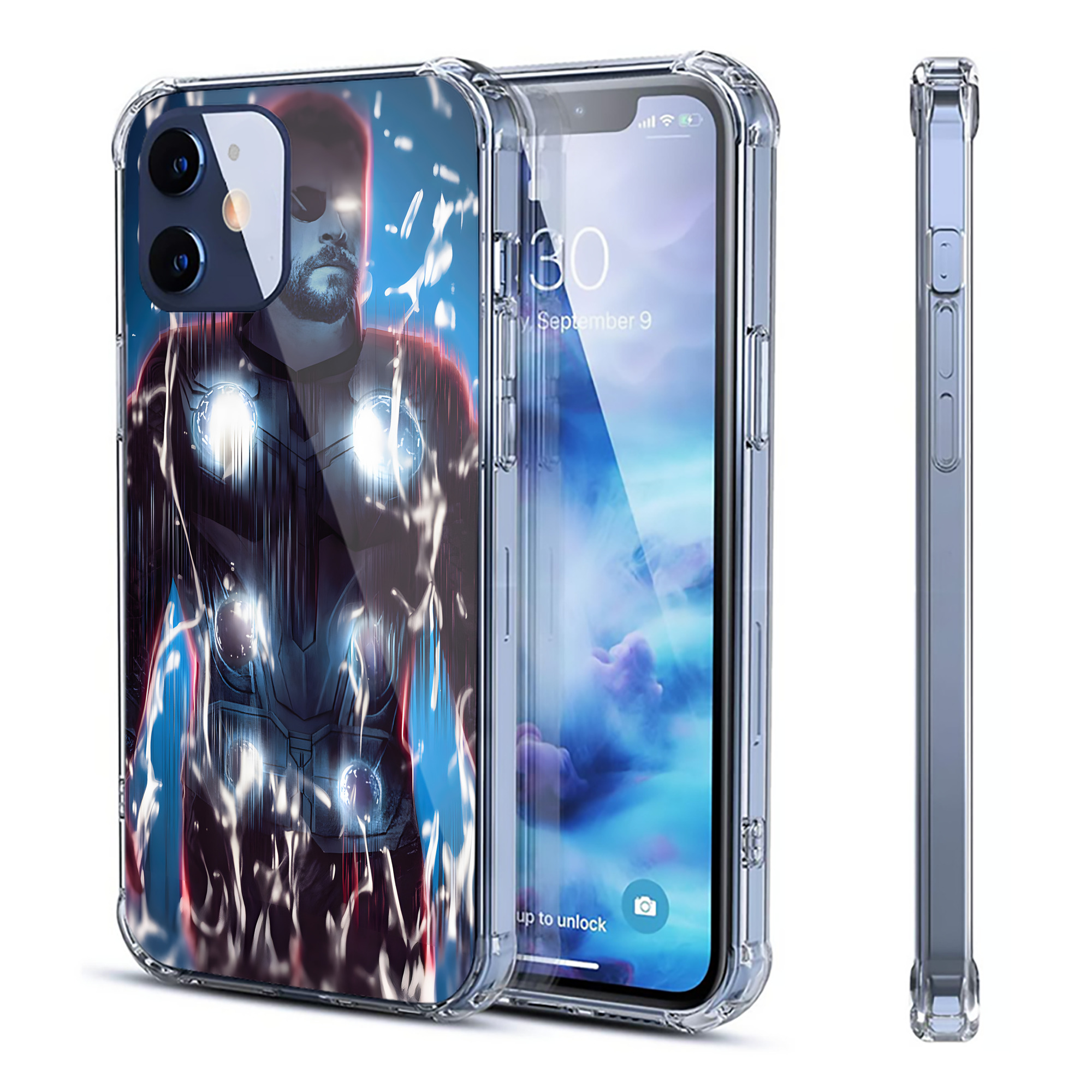（画像用） アベンジャーズ The Avengers 【iPhone 12シリーズ対応】透明スマホケース（クリアソフトケース）